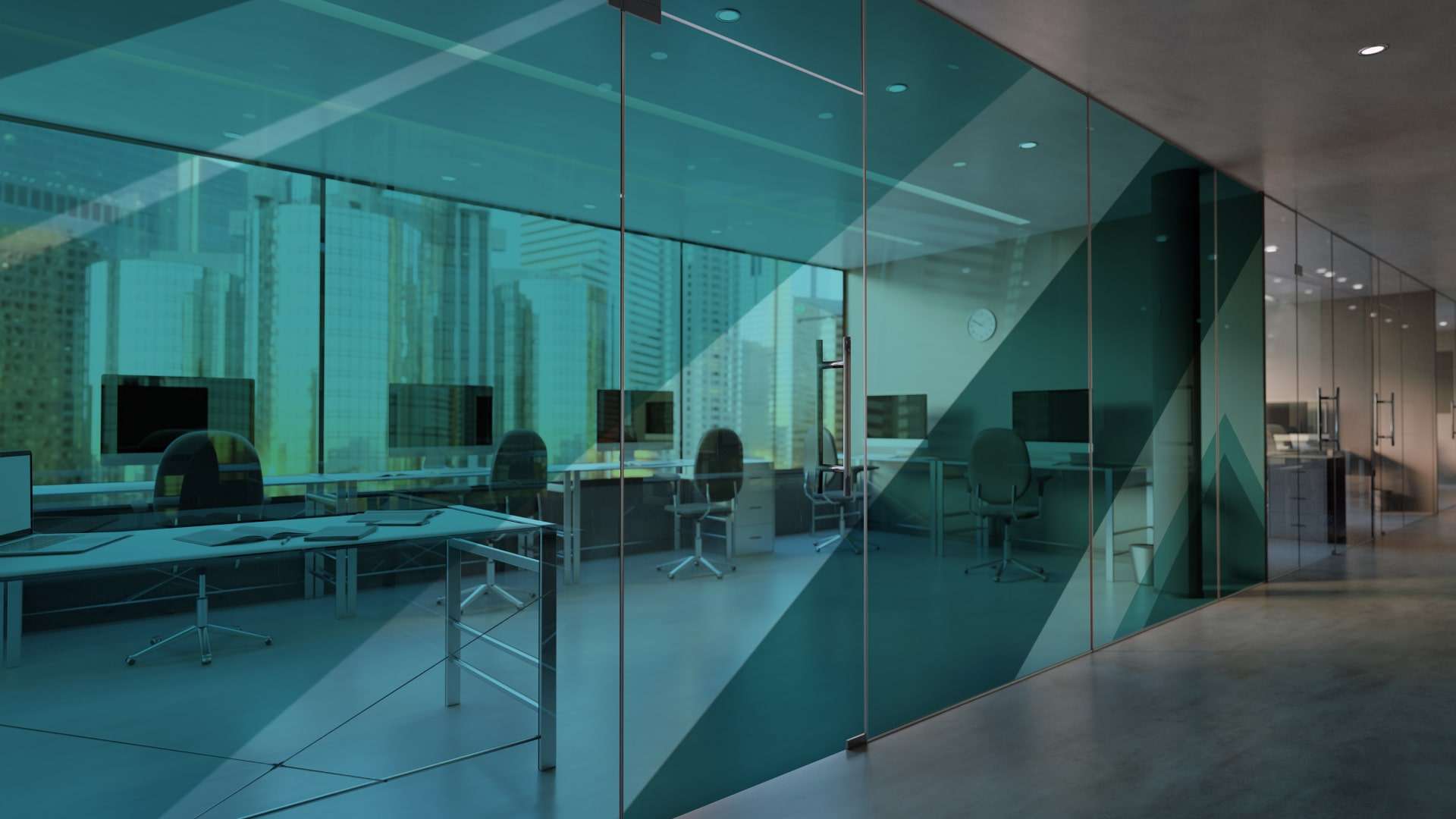 Glass office room wall mockup Glass office room wall mockup